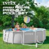 INTEX Prism Frame 14 ft x 42 in Above Ground Pool Set, Round Swimming Pool with Steel Frame, 1000 GPH Cartridge Filter Pump, Ladder, Cover, & Ground Cloth
