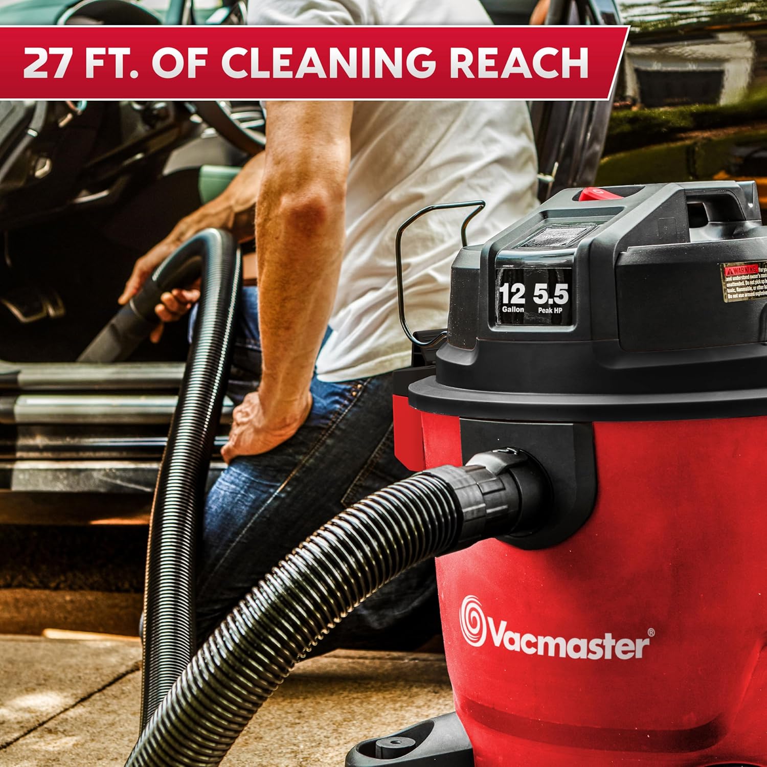 Vacmaster 12-Gallon 5.5 Peak HP Heavy-Duty Wet/Dry Vacuum - VJH1211PF 1101 Vacmaster 12-Gallon 5.5 Peak HP Heavy-Duty Wet/Dry Vacuum - VJH1211PF 1101 - Image 6