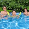 Bestway Steel Pro 9 Feet 10 Inch x 6 Feet 7 Inch x 26 Inch Rectangle Above Ground 872 Gallon Pool Set with DuraPlus Liner and FrameLink System (26-56404-new)