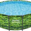 Bestway Steel Pro Max 14'x48 Camo Pool Set | Durable Construction, Easy Assembly, and All-Inclusive Accessories - Above Ground Pool Set with Filter Pump, Ladder, and Pool Cover - No Tools Required!