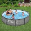 Bestway Steel Pro MAX 10' x 30" Above Ground Pool, Round Metal Frame Outdoor Swimming Pool Set with Filter Pump, Stacked Stone Print Bestway Steel Pro MAX 10' x 30" Above Ground Pool, Round Metal Frame Outdoor Swimming Pool Set with Filter Pump, Stacked Stone Print