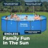 Bestway Steel Pro MAX 14’ x 42" Above Ground Pool, Round Metal Frame Outdoor Swimming Pool for Backyard, Blue, Pool ONLY Bestway Steel Pro MAX 14’ x 42" Above Ground Pool, Round Metal Frame Outdoor Swimming Pool for Backyard, Blue, Pool ONLY