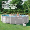 INTEX Prism Frame 18 ft x 48 in Above Ground Pool Set, Round Swimming Pool with Steel Frame, 1500 GPH Cartridge Filter Pump, Ladder, Cover, & Ground Cloth