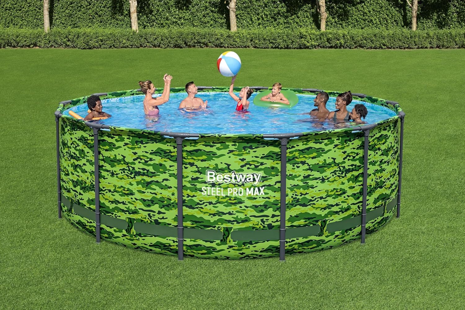 91KonYuv-eL._AC_SL1500_.jpg Bestway Steel Pro Max 14'x48 Camo Pool Set | Durable Construction, Easy Assembly, and All-Inclusive Accessories - Above Ground Pool Set with Filter Pump, Ladder, and Pool Cover - No Tools Required!