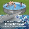 Bestway Steel Pro MAX 12' x 30" Above Ground Pool, Round Metal Frame Outdoor Swimming Pool Set with Filter Pump, Stacked Stone Print Bestway Steel Pro MAX 12' x 30" Above Ground Pool, Round Metal Frame Outdoor Swimming Pool Set with Filter Pump, Stacked Stone Print