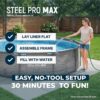 Bestway Steel Pro MAX 12' x 30" Above Ground Pool, Round Metal Frame Outdoor Swimming Pool Set with Filter Pump, Stacked Stone Print Bestway Steel Pro MAX 12' x 30" Above Ground Pool, Round Metal Frame Outdoor Swimming Pool Set with Filter Pump, Stacked Stone Print