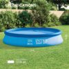 Intex 26165EH 15-Foot x 42-Inch Easy Setup Portable Inflatable Outdoor Above Ground Round Swimming Pool Set with Ladder, Filter Pump, Cover and Cleaning Maintenance Kit with Vacuum Skimmer & Pole