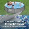 Bestway Steel Pro MAX 10' x 30" Above Ground Pool, Round Metal Frame Outdoor Swimming Pool Set with Filter Pump, Stacked Stone Print Bestway Steel Pro MAX 10' x 30" Above Ground Pool, Round Metal Frame Outdoor Swimming Pool Set with Filter Pump, Stacked Stone Print
