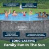Bestway APX 365 18' x 52" Above Ground Pool, Round Metal Frame Outdoor Swimming Pool Set with Sand Filter Pump, Ladder, and Cover, Dark Marble Bestway APX 365 18' x 52" Above Ground Pool, Round Metal Frame Outdoor Swimming Pool Set with Sand Filter Pump, Ladder, and Cover, Dark Marble