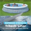 Bestway Fast Set 13' x 33" Round Inflatable Above Ground Swimming Pool Set, Outdoor Family Pool with Filter Pump, Rattan Print