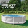 INTEX 26701EH Prism Frame Premium Above Ground Swimming Pool Set: 10ft x 30in – Includes 330 GPH Cartridge Filter Pump – SuperTough Puncture Resistant – Rust Resistant – 1185 Gallon Capacity
