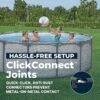 Bestway Steel Pro MAX 14' x 48" Above Ground Pool, Round Metal Frame Outdoor Swimming Pool Set with Filter Pump, Ladder, and Cover, Gray Stone Print Bestway Steel Pro MAX 14' x 48" Above Ground Pool, Round Metal Frame Outdoor Swimming Pool Set with Filter Pump, Ladder, and Cover, Gray Stone Print