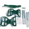 Swing-N-Slide WS 3452 Heavy Duty Two Person Dual Glider Swing, with Coated Chains to Prevent Pinching, 18" W x 25 in H x 40" L, Green