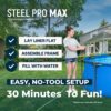 Bestway Steel Pro MAX 12’ x 30" Above Ground Pool, Round Metal Frame Outdoor Swimming Pool for Backyard, Blue, Pool ONLY Bestway Steel Pro MAX 12’ x 30" Above Ground Pool, Round Metal Frame Outdoor Swimming Pool for Backyard, Blue, Pool ONLY