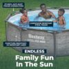 Bestway Steel Pro MAX 10' x 30" Above Ground Pool, Round Metal Frame Outdoor Swimming Pool Set with Filter Pump, Stacked Stone Print Bestway Steel Pro MAX 10' x 30" Above Ground Pool, Round Metal Frame Outdoor Swimming Pool Set with Filter Pump, Stacked Stone Print