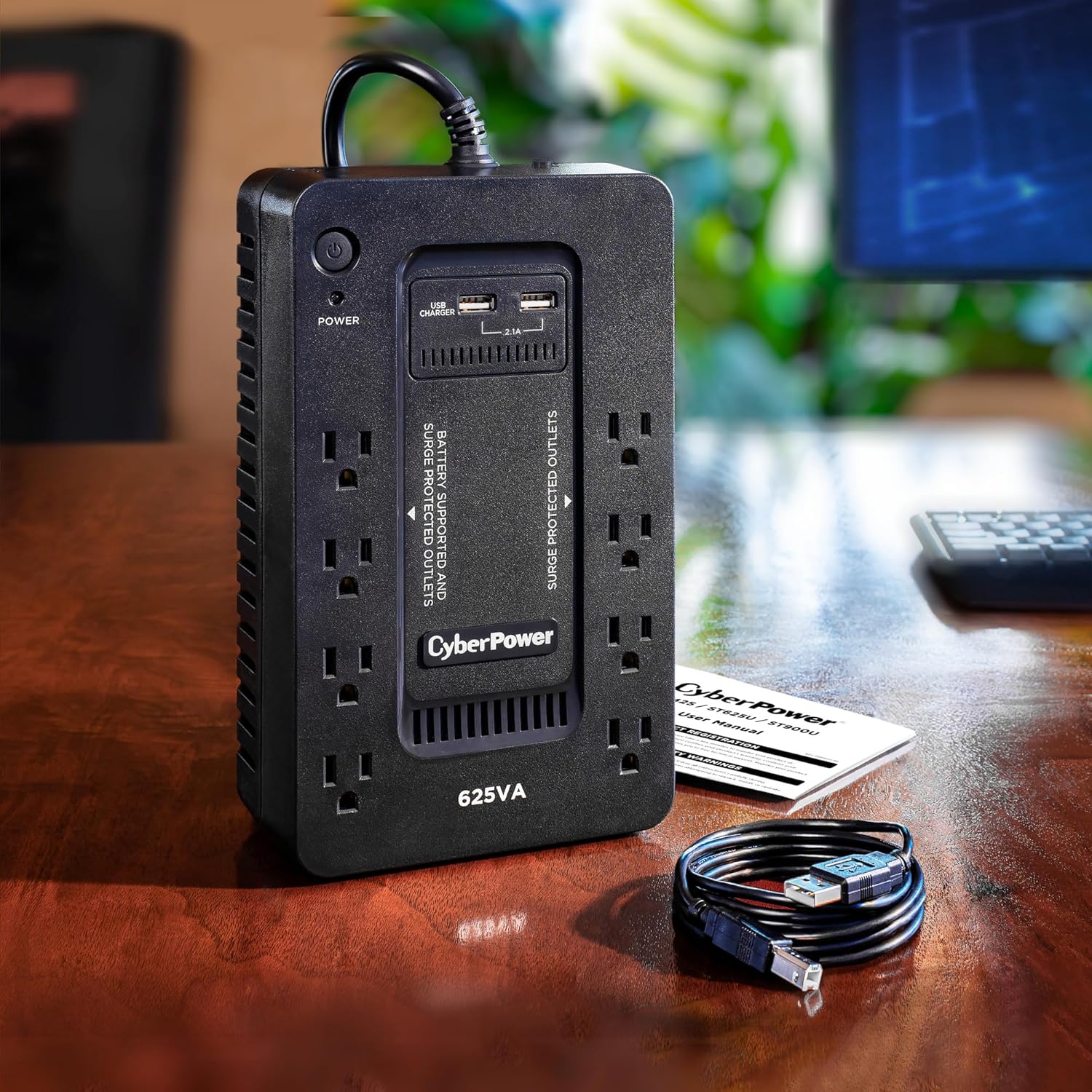 CyberPower ST625U Standby UPS Battery Backup and Surge Protector, 625VA/360W, 8 Outlets, 2 USB Charging Ports, Compact, UL Certified CyberPower ST625U Standby UPS Battery Backup and Surge Protector, 625VA/360W, 8 Outlets, 2 USB Charging Ports, Compact, UL Certified - Image 5
