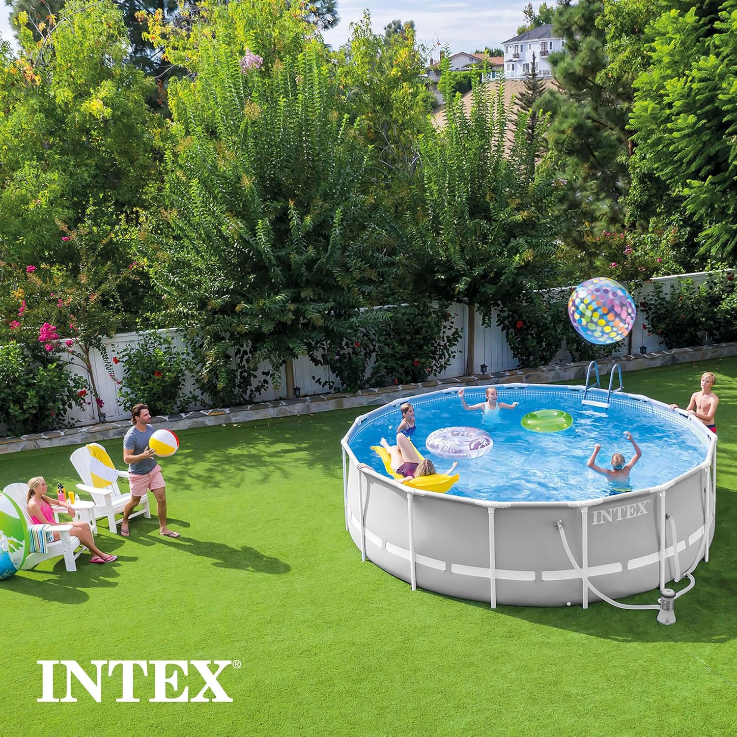 91lwUMHisTL._AC_SL1500_.jpg Intex 26723EH Prism Frame Premium Above Ground Swimming Pool Set: 15ft x 42in – Includes 1000 GPH Cartridge Filter Pump – Removable Ladder – Pool Cover – Ground Cloth