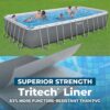Bestway Power Steel 24’ x 12' x 52” Above Ground Pool, Rectangular Metal Frame Outdoor Swimming Pool Set with Sand Filter Pump, Ladder, and Cover