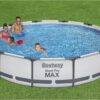 Bestway Steel Pro MAX Above Ground Swimming Pool (12' x 30") | Round Outdoor Backyard Family Pool with Tritech® Puncture-Resistant Liner | Easy Setup | Includes Filter Pump for Clean, Clear Water Bestway Steel Pro MAX Above Ground Swimming Pool (12' x 30") | Round Outdoor Backyard Family Pool with Tritech® Puncture-Resistant Liner | Easy Setup | Includes Filter Pump for Clean, Clear Water