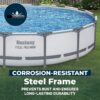 Bestway Steel Pro MAX 14' x 33" Round Above Ground Swimming Pool Set, 530 GPH Filter Pump, Tritech Puncture Resistant Liner, ClickConnect Steel Frame, Gray Bestway Steel Pro MAX 14' x 33" Round Above Ground Swimming Pool Set, 530 GPH Filter Pump, Tritech Puncture Resistant Liner, ClickConnect Steel Frame, Gray