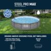 Bestway Steel Pro MAX 12' x 30" Above Ground Pool, Round Metal Frame Outdoor Swimming Pool Set with Filter Pump, Stacked Stone Print Bestway Steel Pro MAX 12' x 30" Above Ground Pool, Round Metal Frame Outdoor Swimming Pool Set with Filter Pump, Stacked Stone Print
