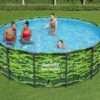 Bestway Steel Pro Max 14'x48 Camo Pool Set | Durable Construction, Easy Assembly, and All-Inclusive Accessories - Above Ground Pool Set with Filter Pump, Ladder, and Pool Cover - No Tools Required! Bestway Steel Pro Max 14'x48 Camo Pool Set | Durable Construction, Easy Assembly, and All-Inclusive Accessories - Above Ground Pool Set with Filter Pump, Ladder, and Pool Cover - No Tools Required!