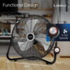 Lasko QuickMount 20" High Velocity Floor Fan and Wall Fan for Large Rooms, 3 Speeds, Pivoting Head, Metal Blades, 2264QM