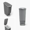 simplehuman Kitchen Trash Can, 10.6 Gallon Plastic Step Garbage Bin with Secure Slide Lock Lid, Gray