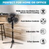 Comfort Zone 16 in. 3-Speed Adjustable-Height Pedestal Fan, Pink Comfort Zone 16 in. 3-Speed Adjustable-Height Pedestal Fan, Pink
