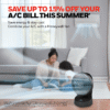 Honeywell QuietSet 9 Inch Oscillating Table Fan with 5 Speeds in Black for Small Rooms with Quiet Operation, HTF337B