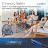 Lasko QuickMount 20" High Velocity Floor Fan and Wall Fan for Large Rooms, 3 Speeds, Pivoting Head, Metal Blades, 2264QM