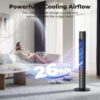41" Tower Fan, Wide Oscillating Fans with 3 Speeds, 3 Modes, 26 ft/s High Velocity, LED Display with Remote, 12H Timer, for Home,Living Room,Office
