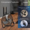 Lasko QuickMount 20" High Velocity Floor Fan and Wall Fan for Large Rooms, 3 Speeds, Pivoting Head, Metal Blades, 2264QM
