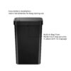 Mainstays Kitchen Automatic Trash Can, 13.2 Gallon Plastic Motion Sensor Garbage Bin, Black