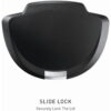simplehuman 13 Gallon Trash Can, Black Plastic Semi-Round Step Kitchen Trash Can with Secure Slide Lock