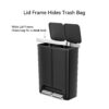 Better Homes & Gardens Kitchen Recycle Trash Can, 16 Gallon Plastic Dual Compartment Step Garbage Bin, Black Better Homes & Gardens Kitchen Recycle Trash Can, 16 Gallon Plastic Dual Compartment Step Garbage Bin, Black
