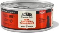 ACANA Beef, Chicken + Tuna Recipe in Bone Broth Wet Cat Food, 5.5 oz., Case of 12