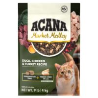 ACANA Market Medley Duck, Chicken & Turkey Recipe with Freeze-dried Morsels Duck and Cranberry Cat Food, 9 lbs.