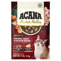 ACANA Market Medley Indoor Cat Chicken, Trout & Salmon with Freeze-Dried Morsels Chicken & Cranberry Cat Food, 9 lbs.