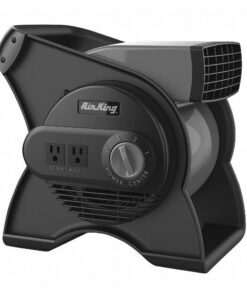 Air King 11" 3-Speed Commercial Grade Pivoting Blower Floor Fan with Outlets, Black, 9550, New