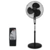 BLACK+DECKER 18-In. 3-Speed Oscillating Stand Fan with Remote, BFSR18 (Black)