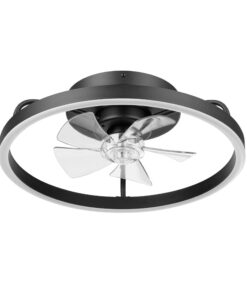 Better Homes & Gardens 20" Black Modern Ceiling Fan Fandelier with Color Changing Light, 5 Blades & Remote