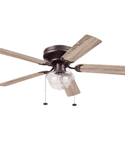 Better Homes & Gardens Wyndham 52'' Bronze Traditional LED Flush Mount Dining Room Ceiling Fan