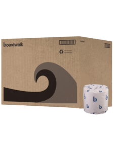 Boardwalk 2-Ply White Toilet Tissue, Septic Safe, 400 Sheets Per Roll, 96 Rolls Per Carton