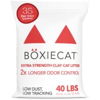 Boxiecat Extra Strength Odor Control Scent Free Clumping Clay Cat Litter, 40 lbs.