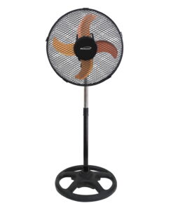 Brentwood 3 Speed Whisper Quiet Oscillating 12 Inch Pedestal Fan, Black