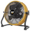 Caterpillar® Fan 9" High-Velocity 3-Speed Shroud Floor Fan, 1200 CFM, Yellow