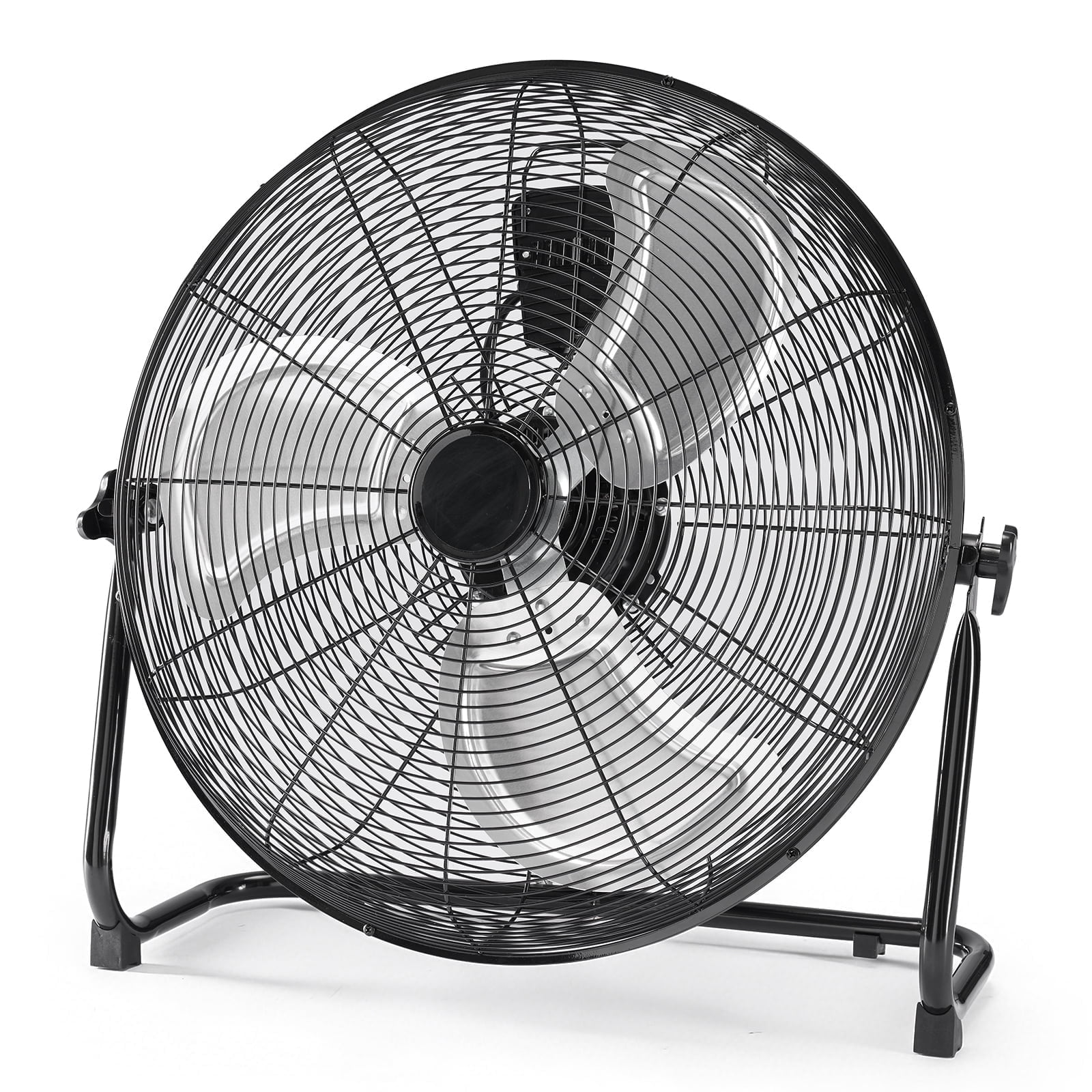 CONCETTA 18" High Velocity Industrial Floor Fan, 3-Speed Heavy Duty Metal Air Circulator with 120° Tilt Head, Black