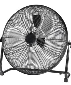 SHOUFTW 20" High Velocity Industrial Floor Fan, 3-Speed Heavy Duty Metal Air Circulator with 120° Tilt Head, Black