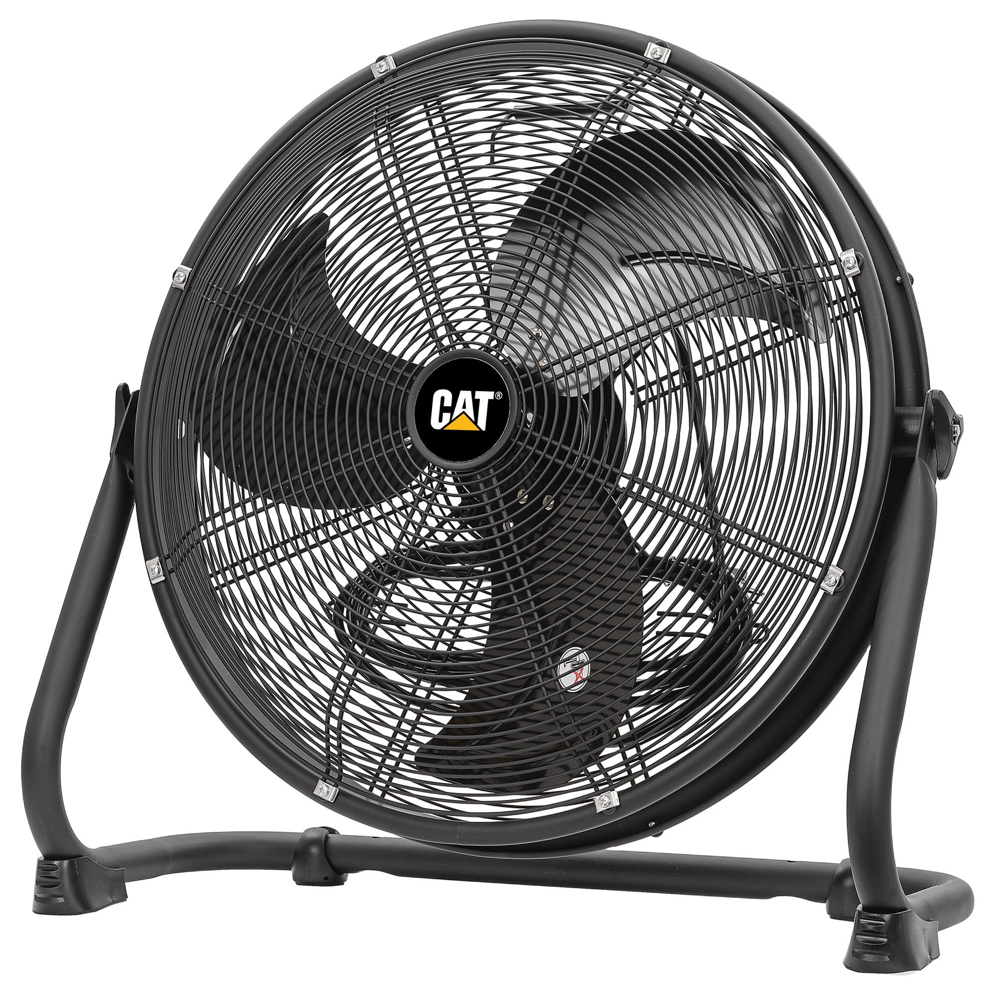 Caterpillar® Fan 20" High-Velocity 4-Speed Shroud Metal Floor Fan, 5200 CFM, Black